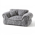 Gepolstertes Haustiersofa, mit klarer Formgebung, Farbe: grau