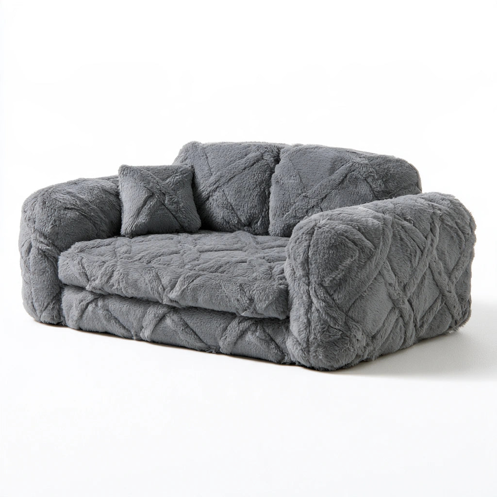 Gepolstertes Haustiersofa, mit klarer Formgebung, Farbe: grau