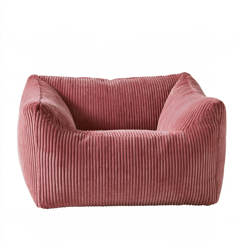 Runder Sitzsack, mit Stoffbezug, Farbe: rosa